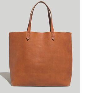 Madewell NWOT The Transport Large Leather Tote Shoulder Bag Brown